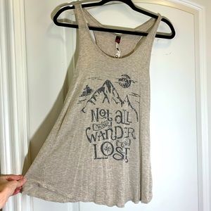 Not all who wander are lost summer tank